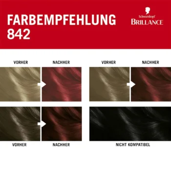 Kem nhuộm màu đậm đặc 842 Màu đỏ Cashmere, 1 hộp - Ảnh 7