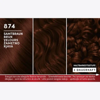 Kem nhuộm màu đậm đặc 874 Nâu Nhung, 1 hộp - Ảnh 4